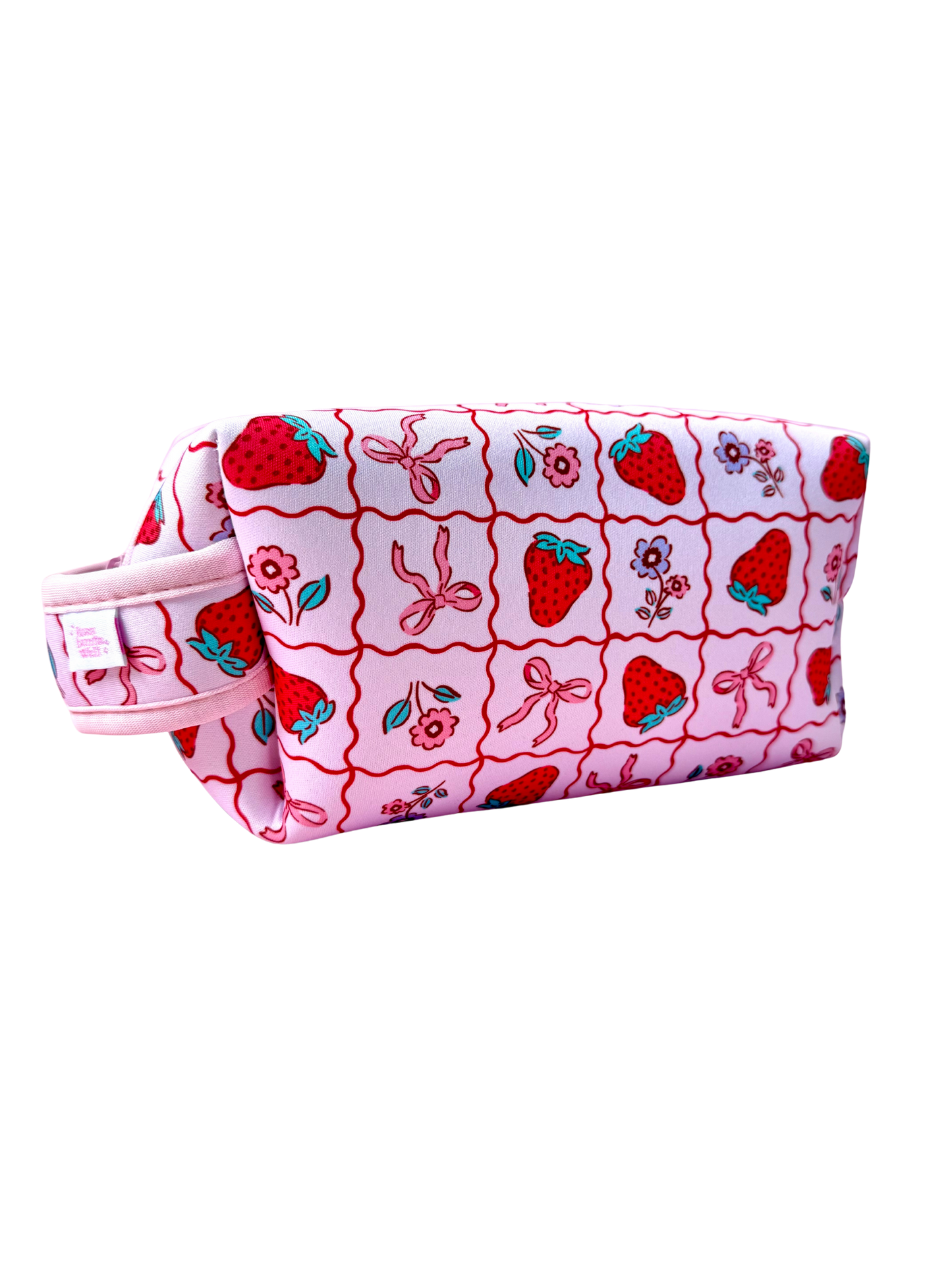 Kosmetiktasche mit Trageschlaufe Erdbeere x OCEAN BERRY