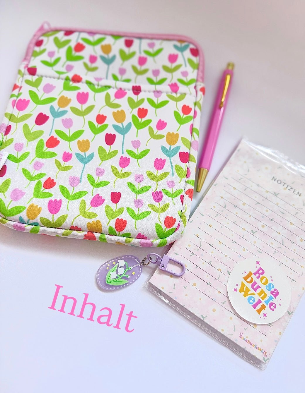 Geschenkset Nr. 2 – Organizer Tasche, Notizblock & Kugelschreiber