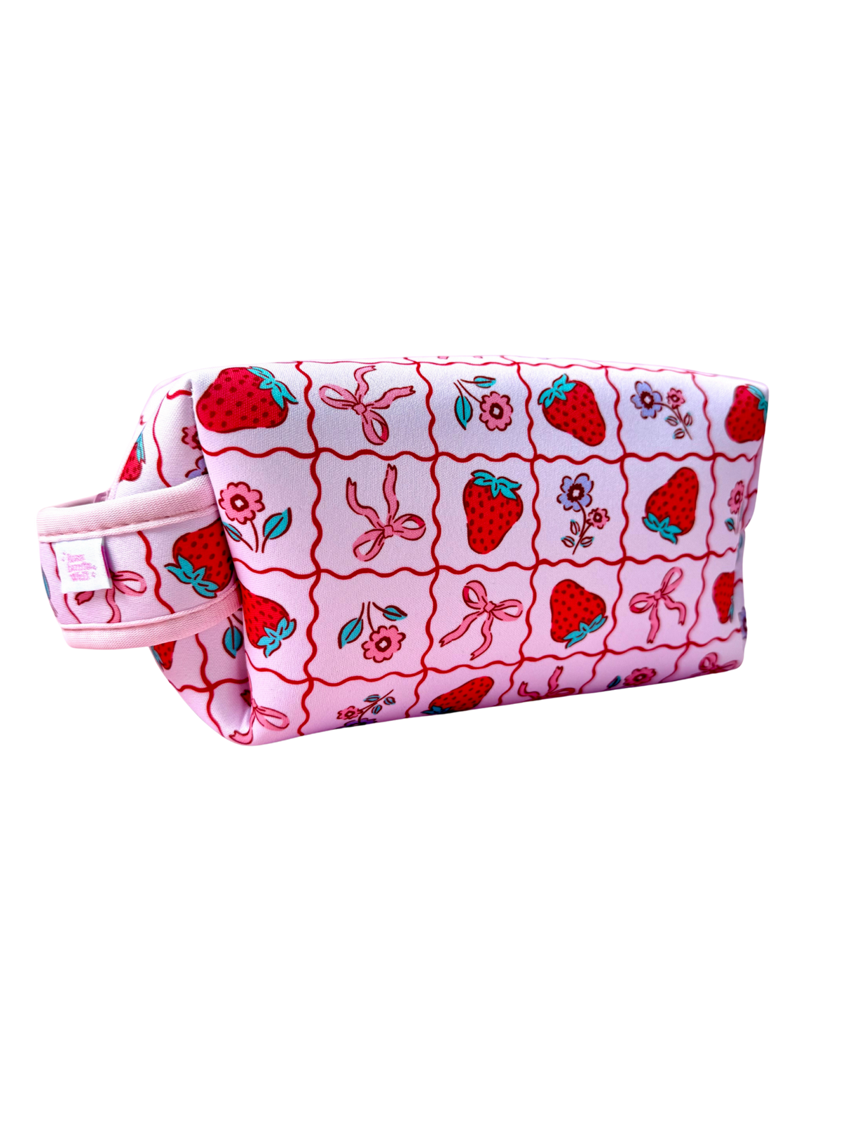 Kosmetiktasche mit Trageschlaufe Erdbeere x OCEAN BERRY