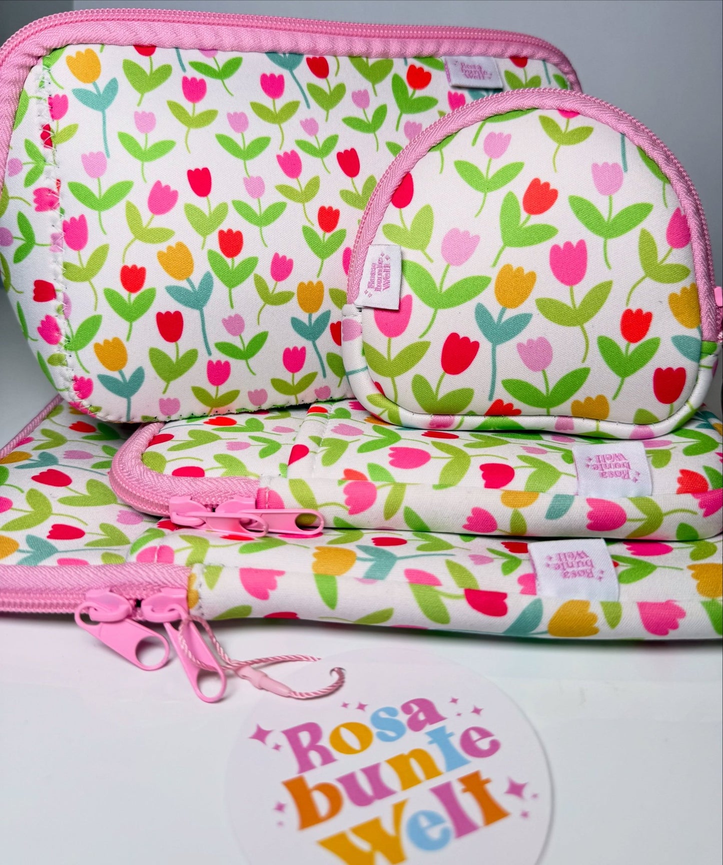 TulpisSet - Kosmetiktasche, Tablet- & E-Book Sleeve, Porte­mon­naie